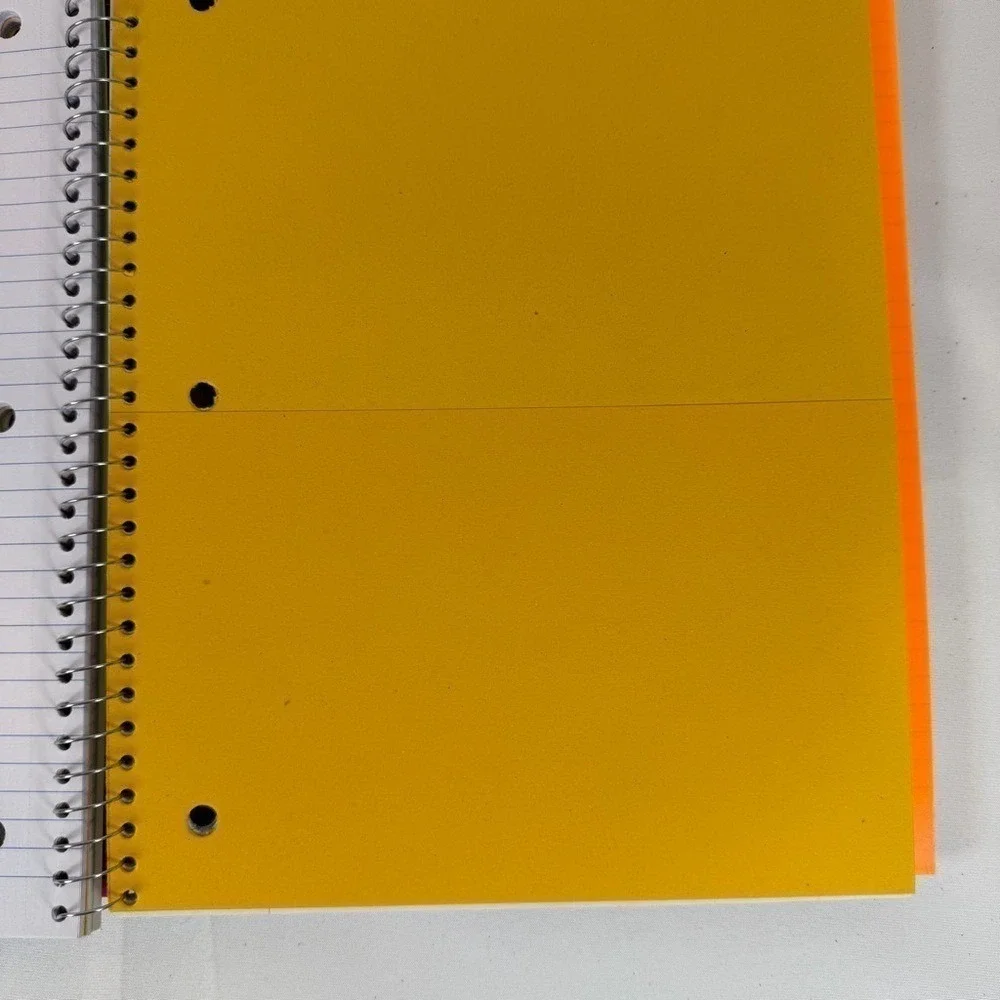 OfficeHub 3 Subject Spiral Notebooks College Ruled 120 Sheets 4 Pockets 3 Pack